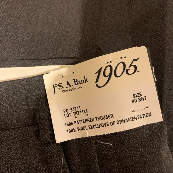 Jos. A. Bank 1905 Patterned Gray Trousers Men’s Size 40 Short Inseam 34 - Picture 2 of 7